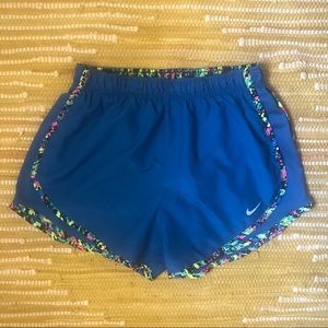Nike Dri Fit Small Athletic Fun Blue & Neon Shorts